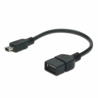 Digitus Adaptérový kabel USB 2.0, OTG, typ mini B - A M/F...