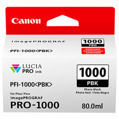 Canon CARTRIDGE PFI-1000PBK photo černá pro ImagePROGRAF ...