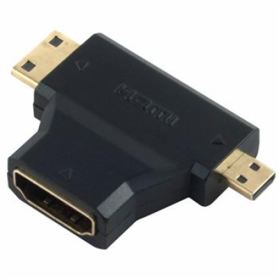 PremiumCord Adaptér HDMI na mini HDMI typ C a micro HDMI ...