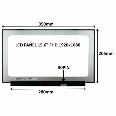 SIL LCD PANEL 15,6" FHD 1920x1080 30PIN MATNÝ IPS / BEZ Ú...