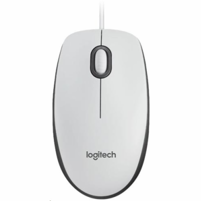 Logitech myš Corded M100, bílá, EMEA