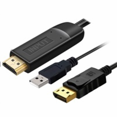 PremiumCord  Kabel HDMI 2.0 na DisplayPort 1.2  pro rozli...