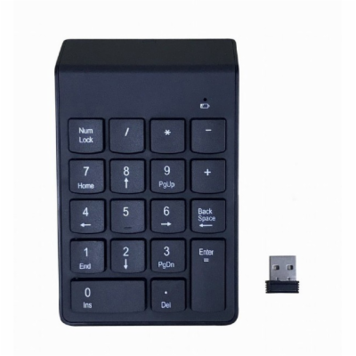 Gembird Numerická klávesnice KPD-W-02, USB, bezdrátová, č...