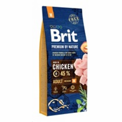 Brit Premium by Nature Adult M 15kg granule pro psy