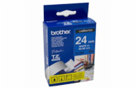 Brother - TZe-555,  modrá / bílá (24mm, laminovaná)