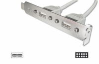 Digitus záslepka slotu s 4 USB porty, kabel 2x 10 Pin  0,25m