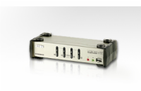 Aten CS-84U-AT 4-Port PS/2-USB KVM Switch, 4x Custom KVM Cable Sets, Non-powered ATEN KVM switch CS-84U,USB Hub, 4PC