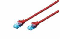 DIGITUS CAT 5e U-UTP patch cable PVC AWG 26/7 length 3m color red