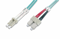 DIGITUS Fiber Optic Patch Cord, LC/SC Multimode 50/125 µ, OM3, Duplex, 2m