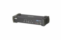 Aten CS-1764A DataSwitch elektronický 4:1 (kláv.,DVI,myš,audio) USB + 2 USB periferie ATEN 4-port DVI KVMP USB, 2port USB HUB, audio, 1.2m kabely
