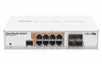 MikroTik Cloud Router Switch CRS112-8P-4S-IN, 128MB RAM, 8xGbit PoE LAN, 4xSFP, vč. L5