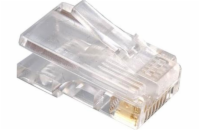 GEMBIRD PLUG3UP6/50 modular LAN plug 6u gold plated - set of 50 pcs. solid cables