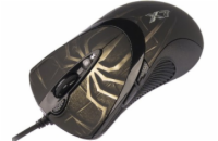 A4tech myš XL-747H, game mouse, 3600dpi, Anti-Vibrate, USB, motiv pavouk hnědý