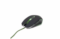 GEMBIRD MUSG-001-G gaming optical mouse 2400 DPI 6-button USB black with green backlight