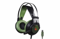 A4tech Bloody J437 herní sluchátka s mikrofonem, 7.1.,7 barev podsvícení, USB, zelená barva