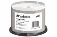 Verbatim DVD-R 4,7GB 16x, AZO, printable, spindle, 50ks (43744) VERBATIM DVD-R 4,7GB/ 16x/ Profesional printable Non ID/ 50pack/ spindle