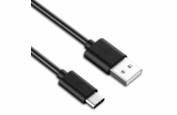 PremiumCord Kabel USB 3.1 C/M - USB 2.0 A/M, rychlé nabíjení proudem 3A, 10cm, černá