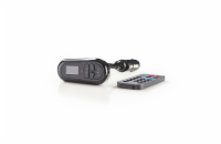 NEDIS FM Transmitter do auta/ Hands free volání/ 0.4 "/ LCD obrazovka/ Bluetooth 4.2/ 12 - 24 V DC/ 0.5 A/ USB/ černý