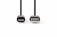 Nedis CCGB39300BK10 - Synchronizační a nabíjecí kabel | Apple Lightning - USB A Zástrčka | 1 m | Černá barva