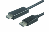 PREMIUMCORD Kabel DisplayPort 1.2 na HDMI 2.0, pro rozlišení 4Kx2K@60Hz, 2m