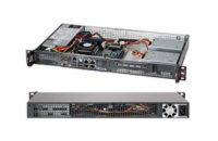 SUPERMICRO mini1U chassis, 1x 3,5" fixed HDD (nebo s MCP-220-00044-0N 2x2,5"), 200W (Gold) (Front panel)