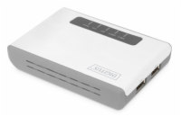 Digitus DN-13024 DIGITUS 2portový bezdrátový multifunkční síťový a tiskový server USB 2.0, 300 Mb / s