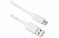 PremiumCord kabel USB-C - USB 3.0 A (USB 3.1 generation 2, 3A, 10Gbit/s) 0,5m bílá