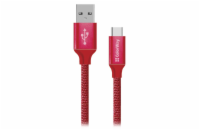 Colorway Datový Kabel USB/ USB-C / 2.4A/ 2m/ Červený