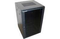 XtendLan 32U/600x800 stojanový, černý, skleněné dveře, plná záda
