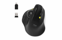 Port Designs 900719 PORT bezdrátová ergonomická myš ERGONOMIC TRACKBALL, 2,4 Ghz & Bluetooth, USB-A/C, černá
