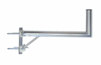 Anténní držák 50cm na stožár s vinklem/dvěma třmeny, rozteč třmenu 100mm, trubka 42/2mm, výška 16cm
