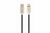 Gembird CC-USB2R-AMCM-1M CABLEXPERT Kabel USB 2.0 AM na Type-C kabel (AM/CM), 1m, pogumovaný, černý, blister, PREMIUM QUALITY