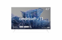 KIVI - 43 , UHD, Android TV 11, White, 3840x2160, 60 Hz, Sound by JVC, 2x12W, 53 kWh/1000h , BT5.1, HDMI ports 4