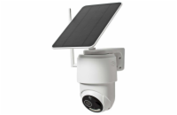 NEDIS IP kamera solární/ venkovní/ IP65/ Wi-Fi/ 1080p/ PIR senzor/ USB-C/ microSD/ noční vidění/ Android/ iOS/ bílá