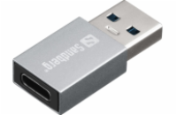 Sandberg USB-A to USB-C Dongle, stříbrná
