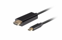 Lanberg USB-C(M)->HDMI(M) kabel 1m 4K 60Hz černá  