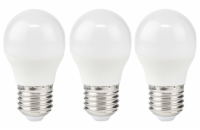 NEDIS LED žárovka E27/ G45/ 4,9 W/ 220 V/ 470 lm/ 2700 K/ teplá bílá/ matná/ 3 kusy