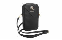 Guess PU Grained 4G Metal Logo Wallet Phone Bag Zipper, černá Guess PU Grained 4G Metal Logo Phone bag se zipem je perfektní taška přes rameno