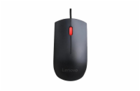 Lenovo Essential Drátová USB myš - černá Drátová optická myš vhodná pro každodenní využití. Ergonomický tvar pro pravou i levou ruku, optický senzor s rozlišením 1600dpi, rozhraní USB, 3 tlačítka + m