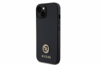 Guess PU 4G Strass Metal Logo Zadní Kryt pro iPhone 15 Černý Prémiový kryt nejen dokonale ochrání váš telefon, ale díky povedenému designu a prvotřídním materiálům bude vypadat jako luxusní šperk.