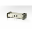 Aten CS-84U-AT 4-Port PS/2-USB KVM Switch, 4x Custom KVM Cable Sets, Non-powered ATEN KVM switch CS-84U,USB Hub, 4PC