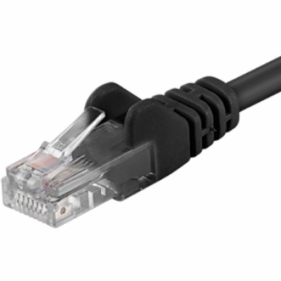 PREMIUMCORD Patch kabel UTP RJ45-RJ45 CAT5e 1m černá