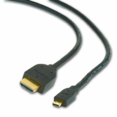 GEMBIRD Kabel HDMI-HDMI micro 3m, 1.3, M/M stíněný, zlace...