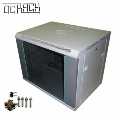 OCRACK 19" OCC-12U-6S rozvaděč nástěnný 12U/600mm celoskl...