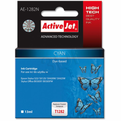 ActiveJet inkoust Epson T1282 Cyan S22/SX125/SX425    new...