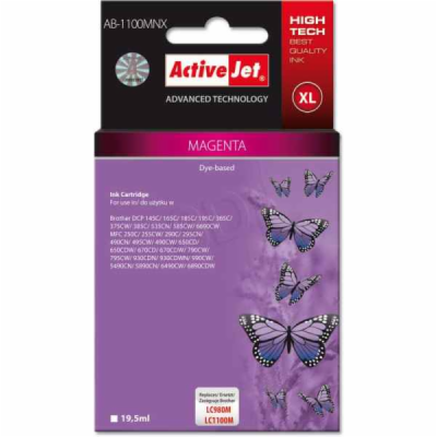 ActiveJet inkoust Brother LC-1100M, 15 ml,  new AB-1100MN...