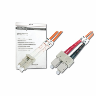 Digitus Fiber Optic Patch Cable, LC to SC,50/125 µ, Duple...