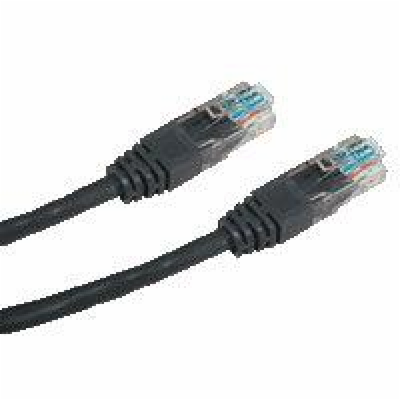 DATACOM patch cord UTP cat5e 0,5M černý