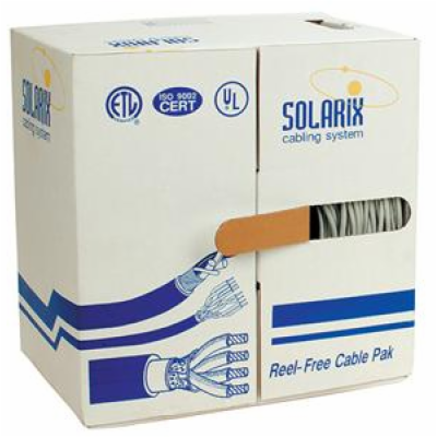 Solarix SXKD-5E-FTP-PVC CAT5e, FTP PVC, drát, 305m, šedý ...