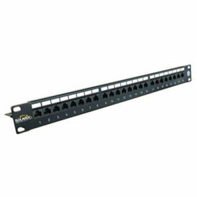 SOLARIX patch panel, CAT6, 24 x RJ45 , UTP, s vyvazovací ...